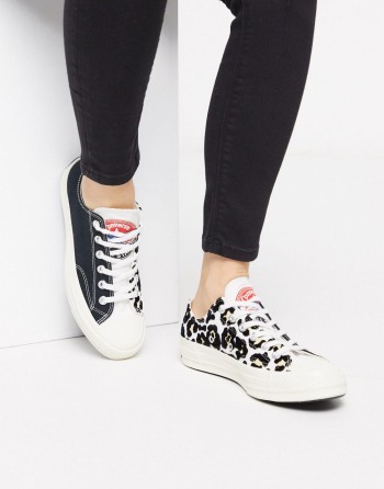 Converse Chuck '70 Ox Split Logo Leopard - Muške Tenisice | 19523OXNJ